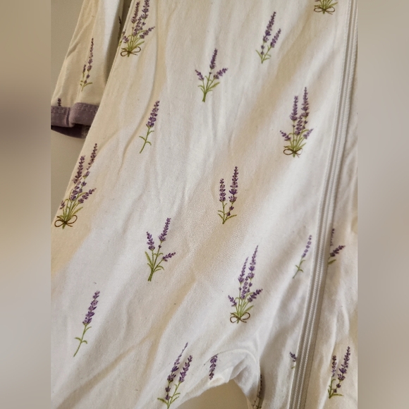 Kyte Baby Cream Lavender Print One-Piece Pajamas - Picture 2 of 5